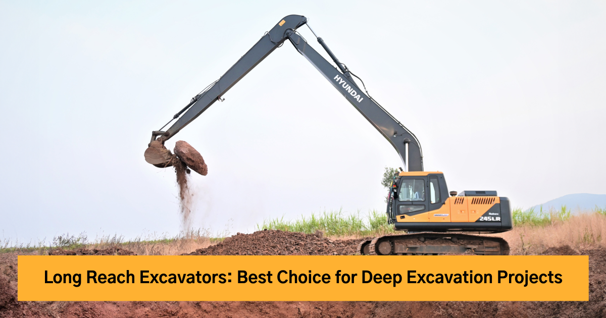 Long Boom Excavator on Rent for Wall Digging | Baramati Earthmovers