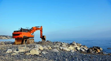 Breakwater Excavator on Rent | Marine and Coastal Excavation by Baramati Earthmovers